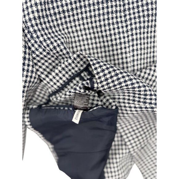 Tahari Size S Woman Arthur S. Levine Womens Black & White Houndstooth Blazer - Picture 7 of 9